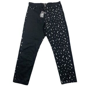 NEW Hell Bunny Duo Bat Women's Black Jeans 98% COTTON- Size XL